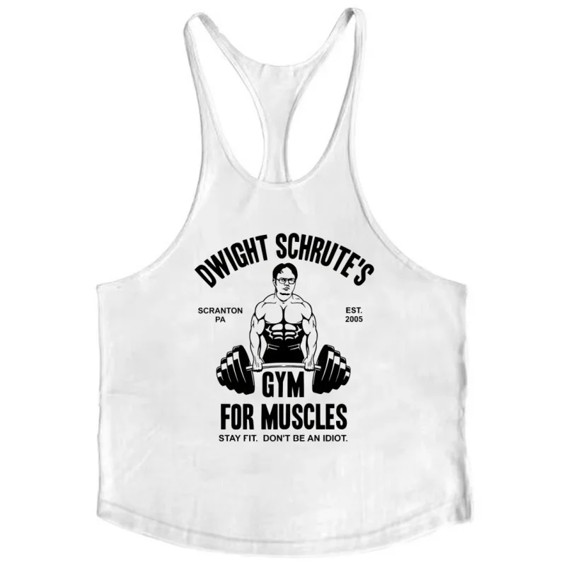 

Men's Bodybuilding Stringer Vest – I-Back Sleeveless Muscle Tank Top, 2025 Gym Fitness Cotton Undershirt Relaxed Training Wear