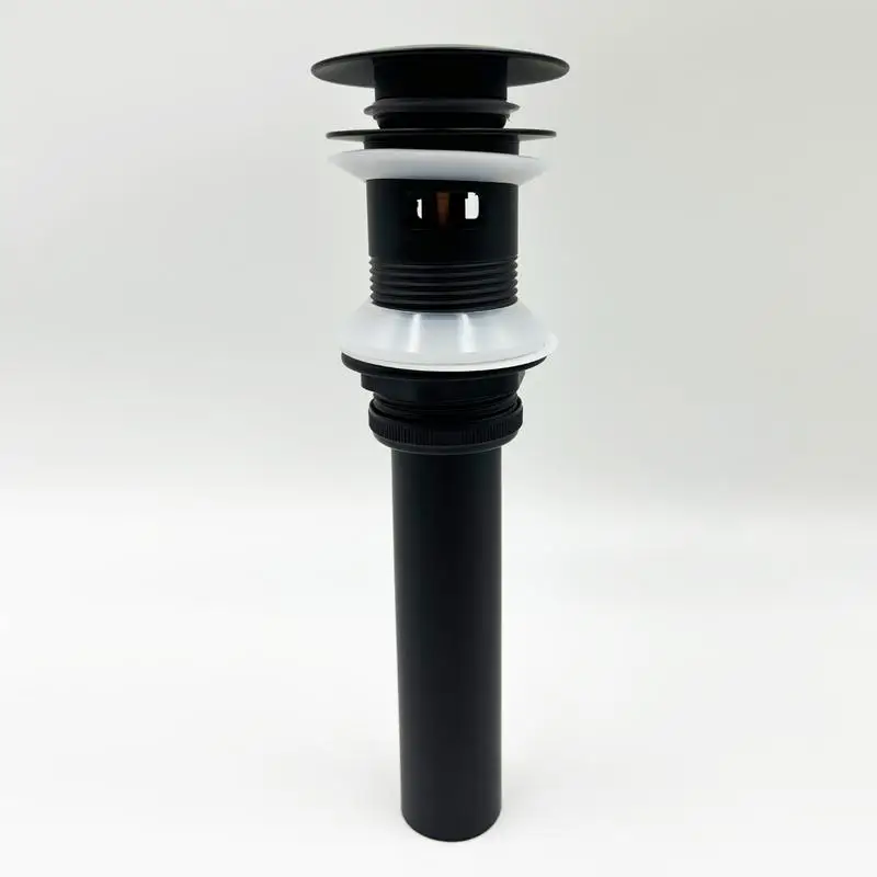 

304 Stainless Steel Bathroom Sink Drain with Overflow, Vessel Sink Pop-Up Drain Stopper for Lavatory Vanity