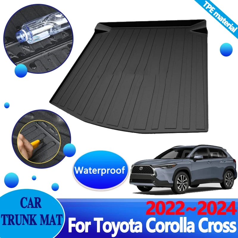 

For Toyota Corolla Cross XG10 Accessories 2022 2023 2024 Car Trunk Mat Anti-scratch Trey Waterproof Carpet Protector Storage Pad