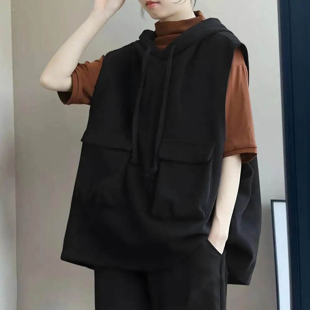 Hoodie Dames Dameshoodies Zomer atletische tanktops met zakken voor training Gym Loose Fit Lichtgewicht sweatshirt