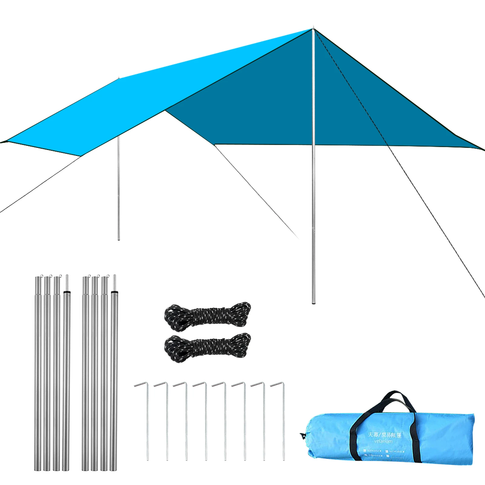 

Camping Awning Canopy UV Protection Rain Fly Tarp Sunshade Shelter Picnic Blanket for Outdoor Camping Hiking Backpacking Fishing