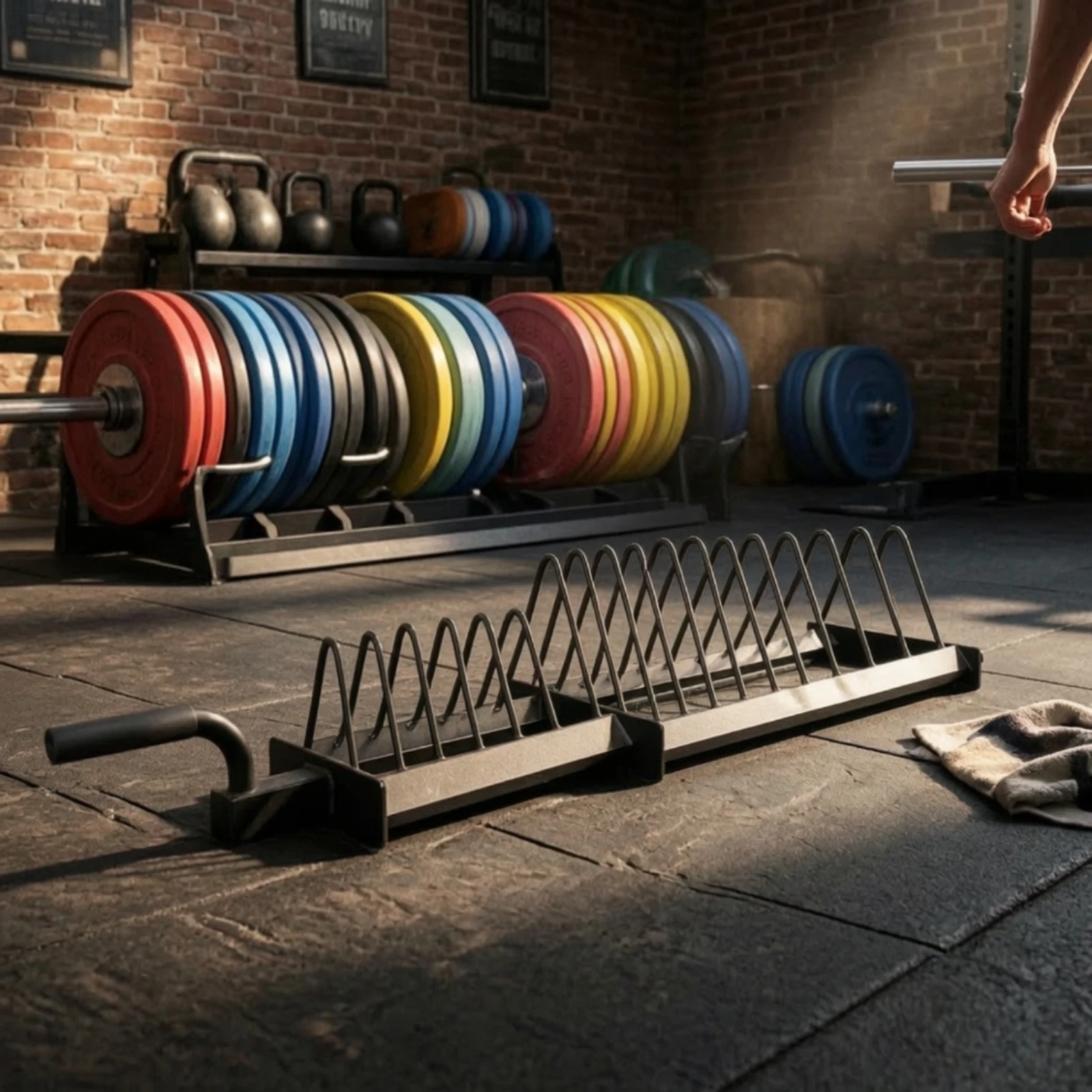 support-pour-plaques-de-poids-avec-roulettes-revetement-poudre-faible-hauteur-robuste-pour-athletes