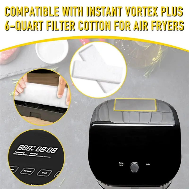 Gen Basic 12PCS Air Fryer Filters, For Instant Vortex Plus 6 Quart Air Fryer With A Filtration System,Effective At Removing Odor