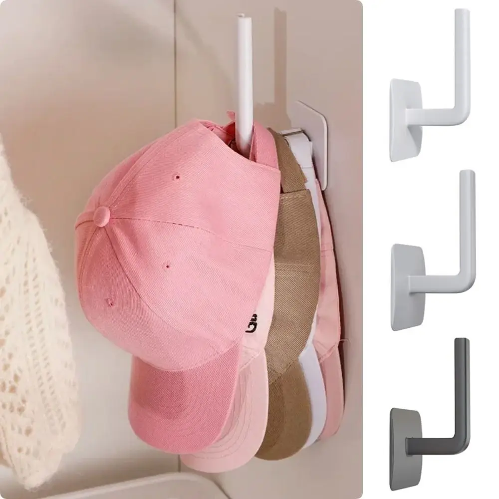 1Pcs Durable Storage Organizer Hat Rack Kitchen Wall No Drilling Cap Hook Holder Adhesive Baseball Cap Hanger for Door Closet