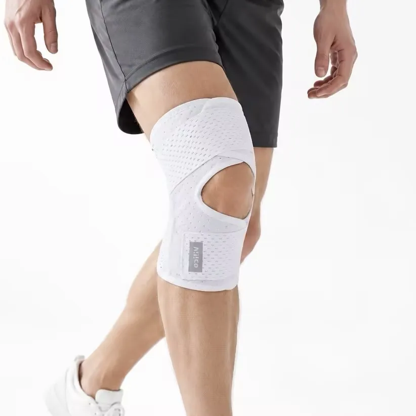 1 Pcs Compression Knee Support Sleeve Elastic Breathable Knee Pads Brace Springs Gym Sports Protector Basketball Volleyball Run