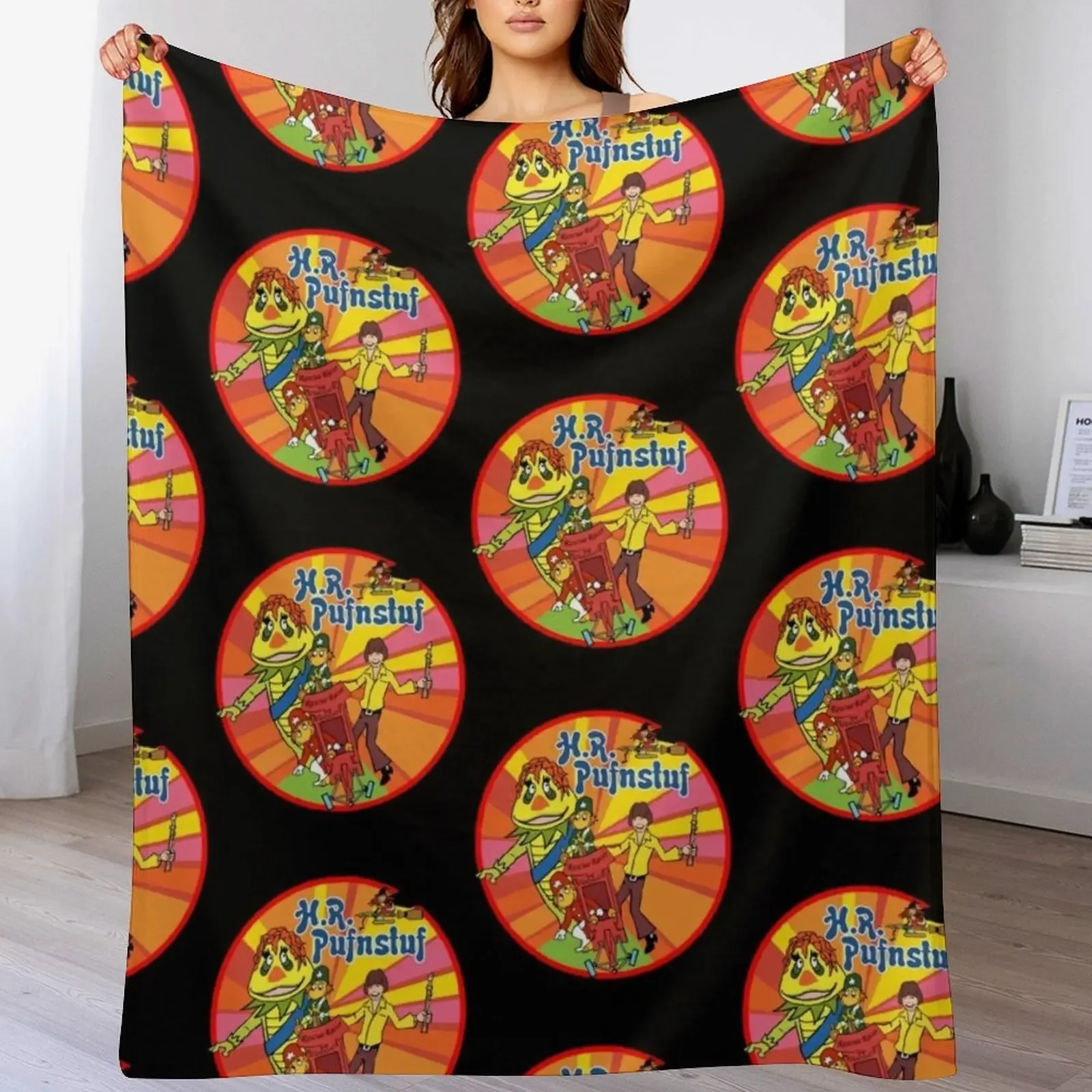 

HR H R Pufnstuf Puff Stuff Puff n stuff Shirt Sticker Hoodie Mask Throw Blanket manga Hairys For Decorative Sofa Blankets