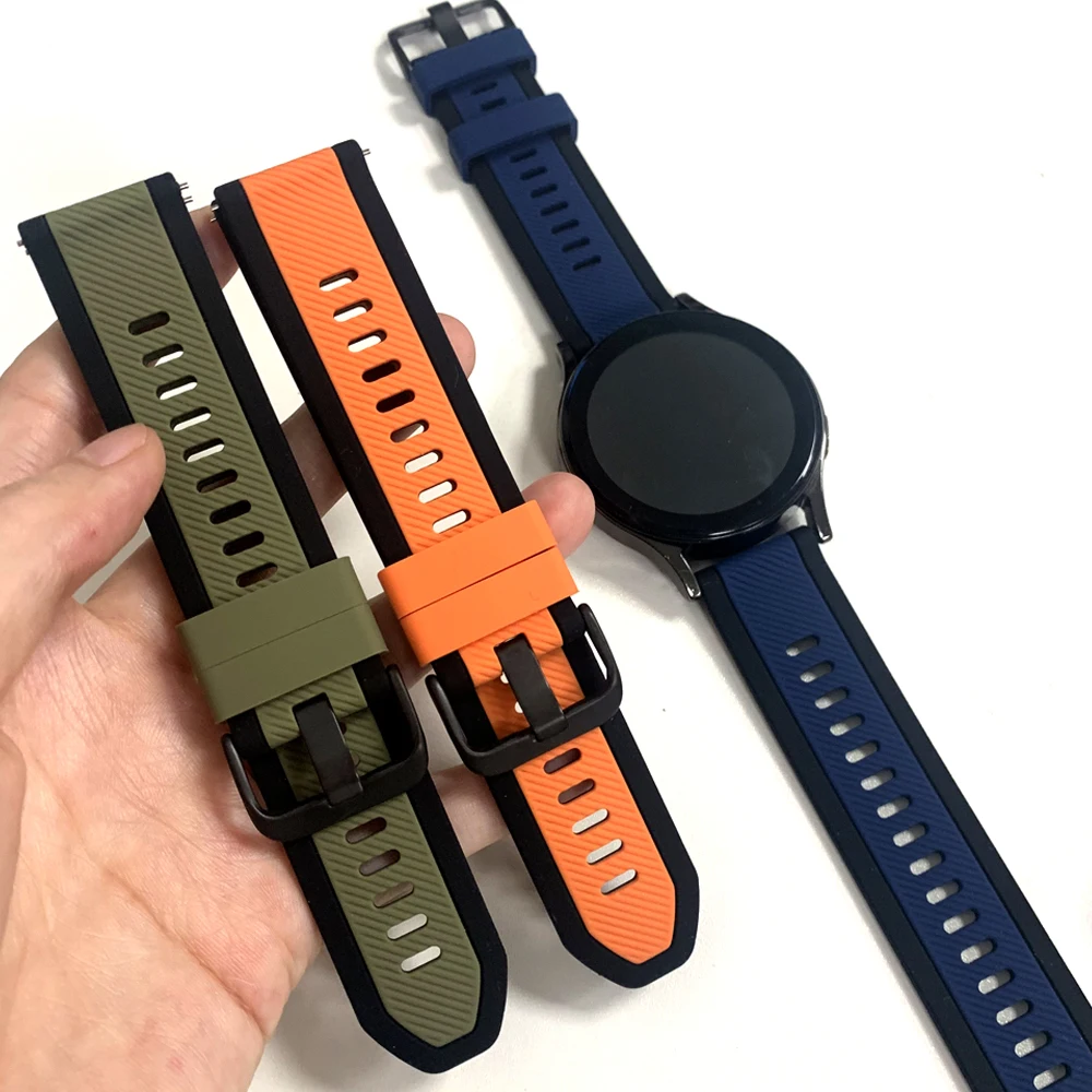 22mm Watch Bracelet For Amazfit BALANCE2/BIP 6 5/GTR 4 3Pro 2 2e/Cheetah Replace Band For Samsung Gear S3 Classic Silicone Strap
