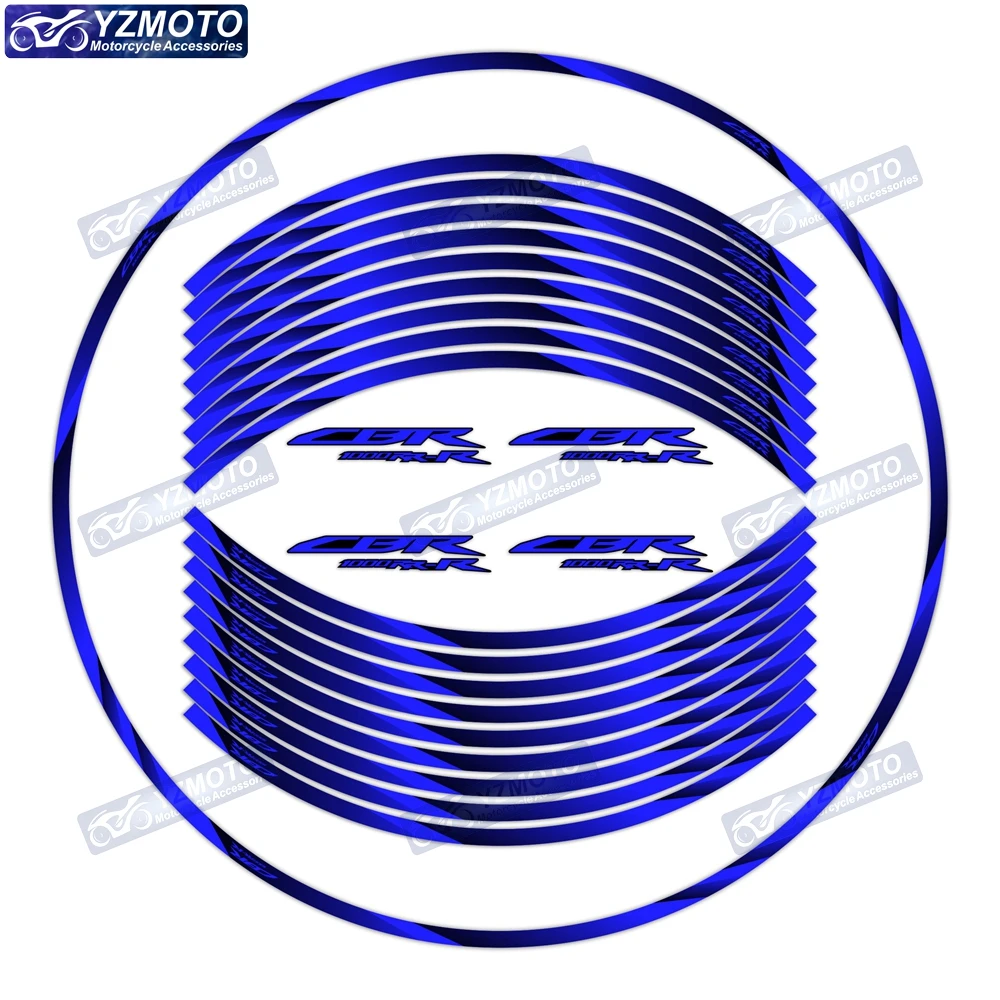 

For Honda CBR1000RR-R Motorcycle Racing 17 Inch Front And Rear Logo Wheel Hub Sticker Decal Reflective Waterproof Rim Stickers