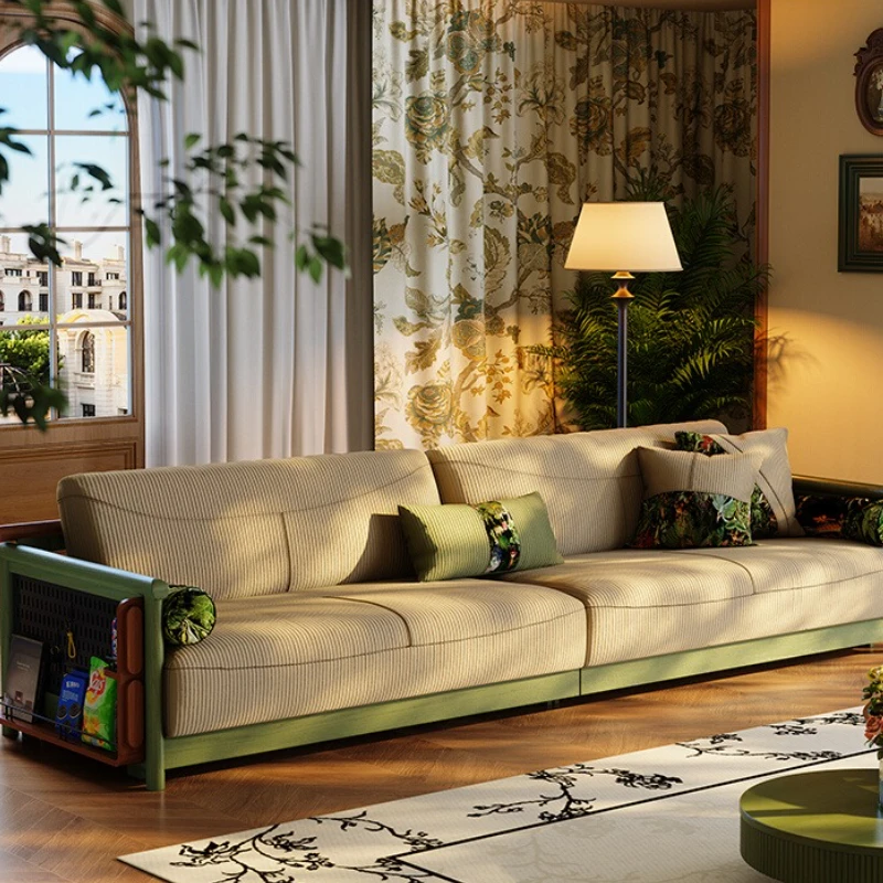 

2025 French retro small apartment fabric sofa