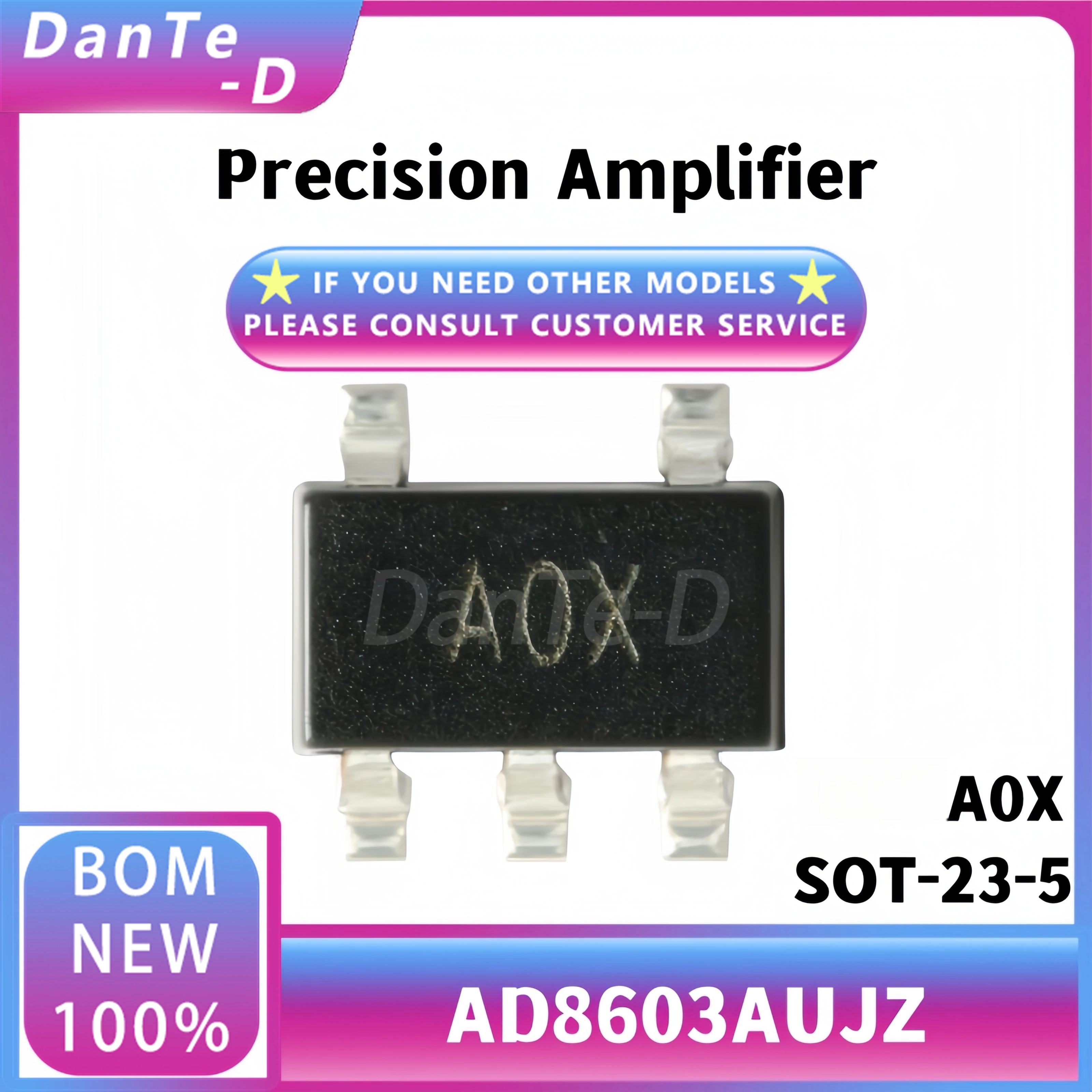 AD8603AUJZ New original AD8603AU SOT-23-5 CMOS rail-to-rail operational amplifier chip