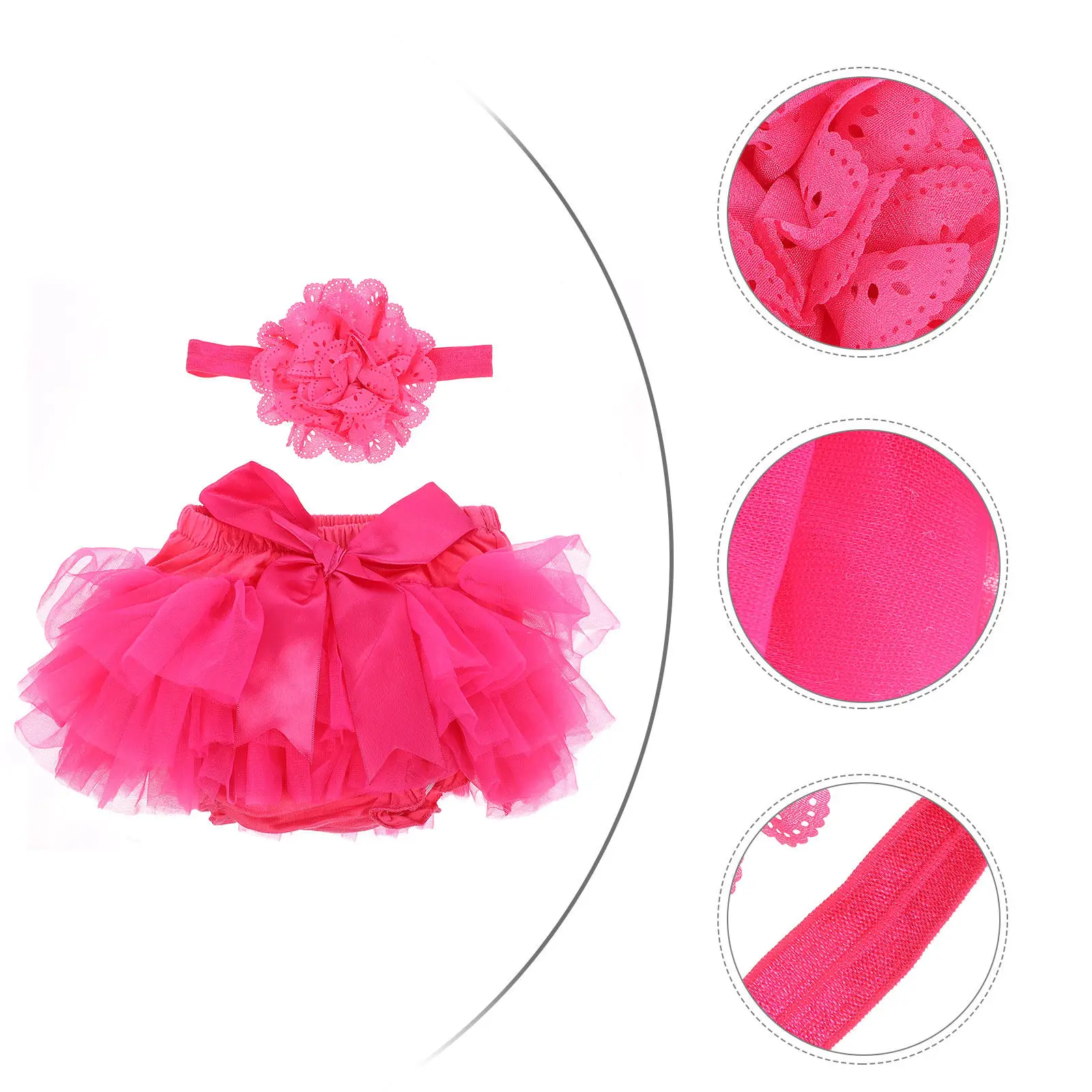 

1Pcs Tutu Skirt for Baby Girls Soft Tulle Layers Gentle on Sensitive Skin Satin Elastic Waist No Ride Up Photography Outfit