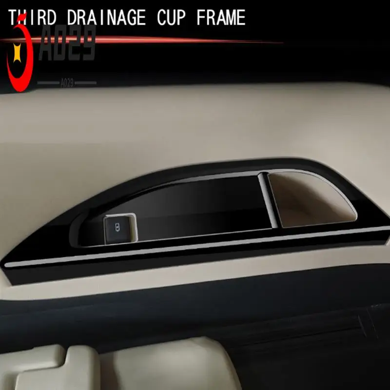 

A029-For Toyota Alphard/Vellfire 40 Series 2023+ Third Drain Cup Frame Interior Trim Replacement Accessories Glossy Black