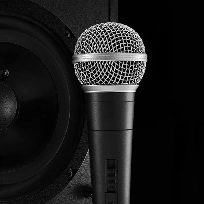 Microfone Grelha Substituição, Mic, Head Grill, Mount, Com Fio, Sem Fio, Acessórios para SM58, 2Pcs