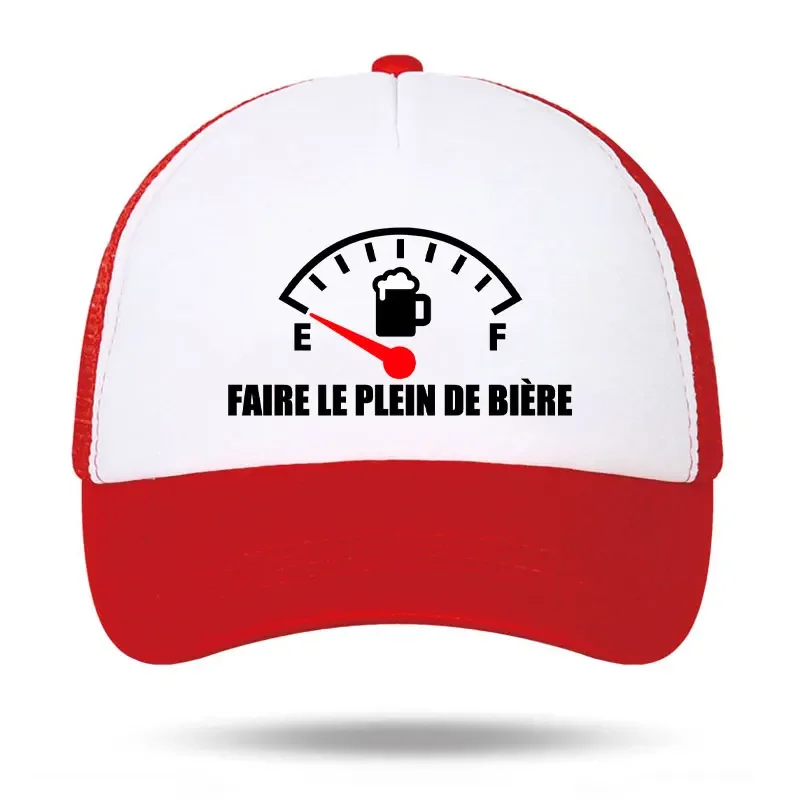 Faire Le Plein De Biere Trucker Cap Unisex Adult Summer Mesh Baseball Cap Woman Man Outdoor Sports Snapback Hats Boy Sun Cap