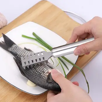 물고기 저울 스크래핑 강판, 빠른 클리너, 피부 브러시 제거, 필러 스크래퍼, 뼈 스케일러 집게, 트위저 도구