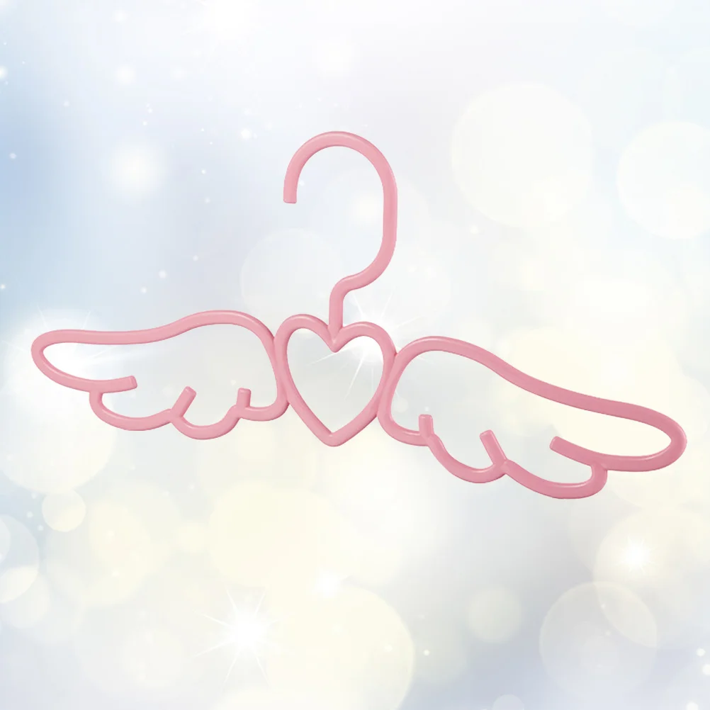 شماعة بلاستيكية على شكل جناح وردي، شماعة ملابس غير قابلة للتشوه للأوشحة، أحزمة لتوفير المساحة، حل تخزين الخزانة