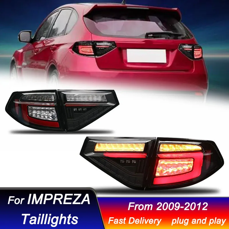 

Car Taillights For SUBARU IMPREZA WRX 2009-2012 5 doors new Style led Rear LED DRL Turn Signal Lamp Assembly Brake Reverse Fog