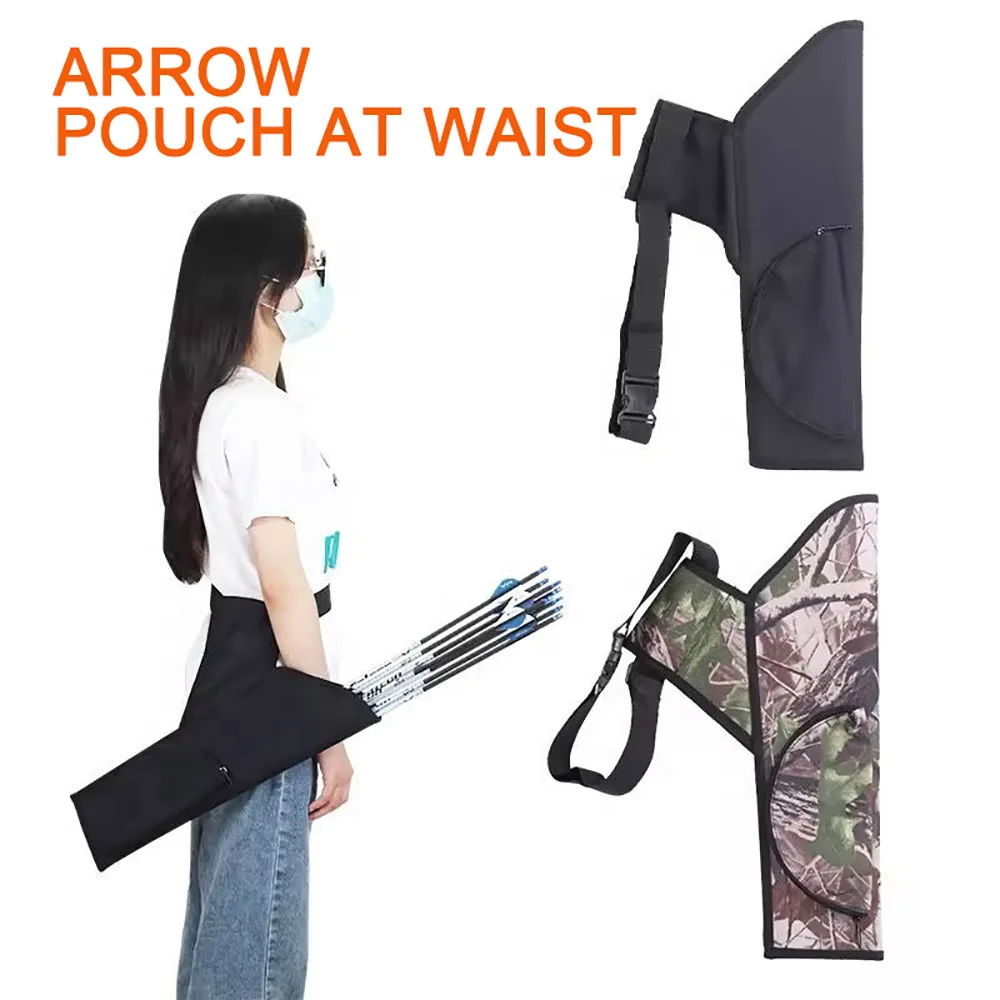 50Cm Outdoor Archery Crossbody Organiser Adjustable Oxford Cloth Cross-Waist Archery Bag  Arrow Quiver Arrow Holder Hunting Bag