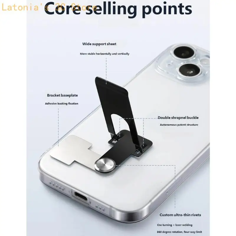 Faltbarer Telefonständer, vollständig um 360 Grad drehbar, sicheres Schloss-Design, Handy-Ständer X3UB – Detail 8