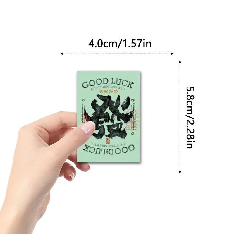 10/25/50Pcs Good Luck Charm for Fortune Stickers Mystical Forces of the East Graffiti Waterproof Sticker