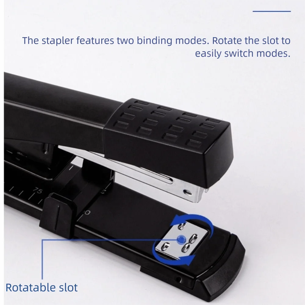 Stapler Lengan Panjang Kapasitas 20 Lembar, Stapler Hemat Tenaga untuk Pendidikan, Stapler Lengan Panjang Berbahan Logam, Stapler Kertas Tanpa Usaha untuk Buklet