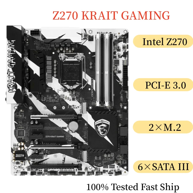 

For MSI Z270 KRAIT GAMING Motherboard 64GB LGA 1151 DDR4 ATX Mainboard 100% Tested Fast Ship