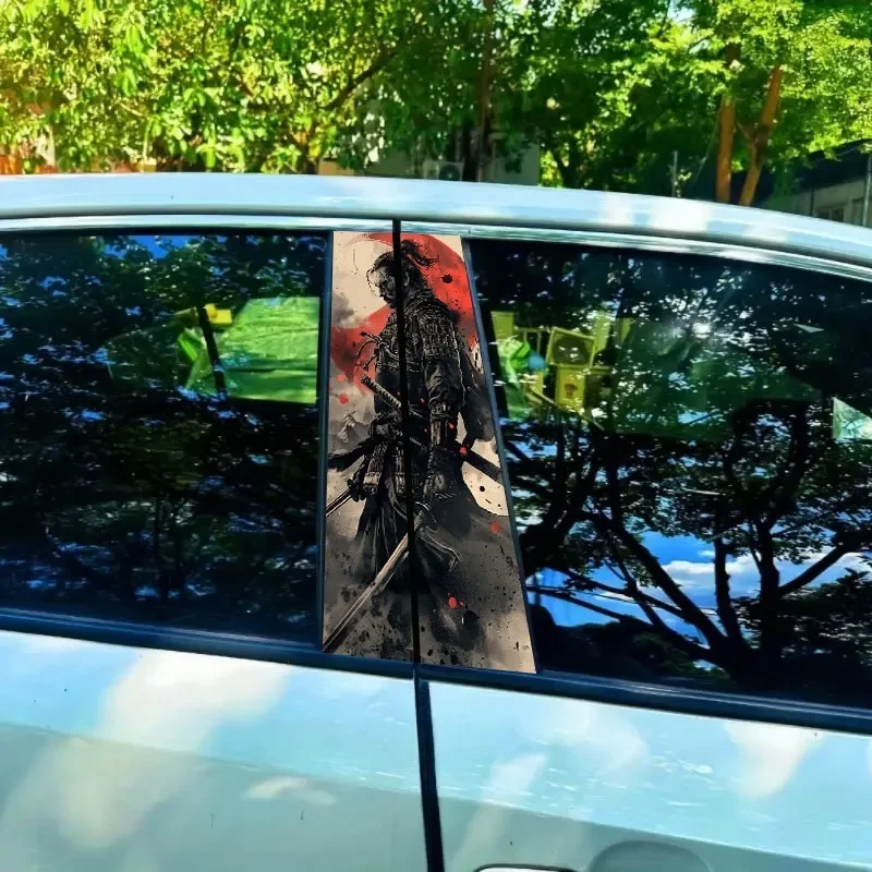 1PC Samurai JDM Car Stickers Auto B Pillar Waterproof Decoration Cover Scratches DIY Car Doors Pillar Sunscreen Decals