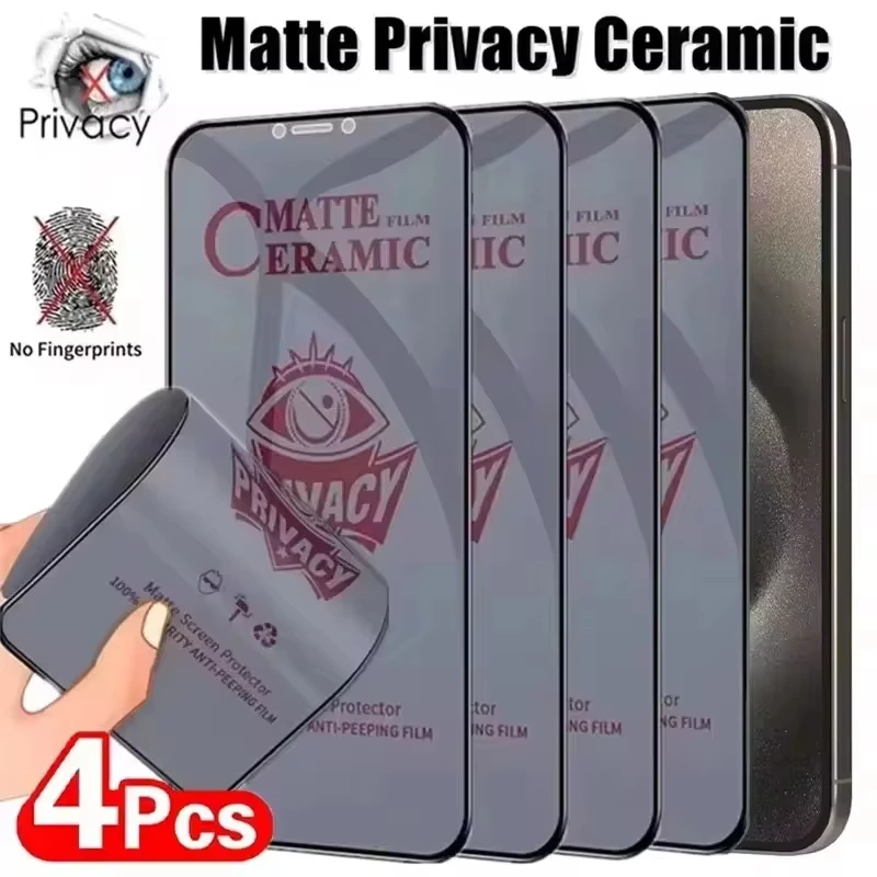 Matte Ceramic Privacy Screen Protector For Xiaomi Redmi Note 13 12 11 10 9 8 Pro Poco X5 X6 X3 Pro 8T 13C 12C 10C 9C 9A 11A 10A