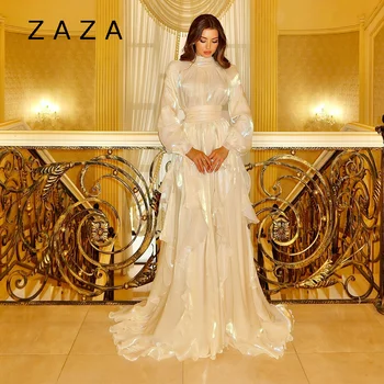 चमकदार रफल्स हेम मैक्सी ड्रेस ए लाइन लंबी आस्तीन स्लिम फिट पार्टी लॉन्ग रोब्स लेस अप लक्ज़री क्लब वेस्टिडोस 2025 लेडी समर गाउन 10 best sales महिलाओं के औपचारिक कपड़े - №1