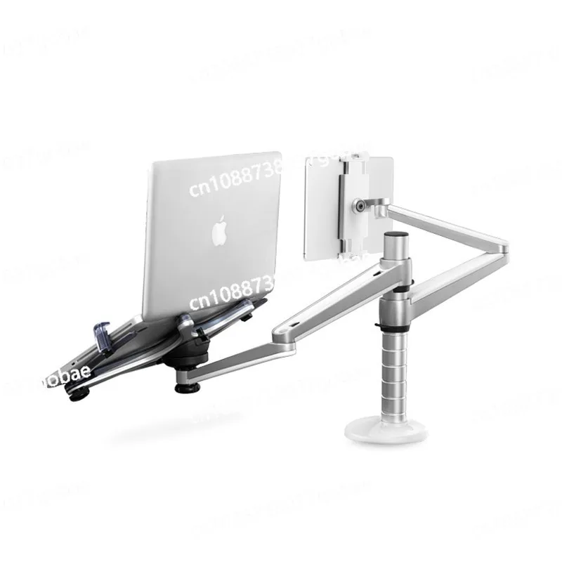 

Aluminum alloy laptop holder, multi-functional double-arm office lazy tablet computer screen holder