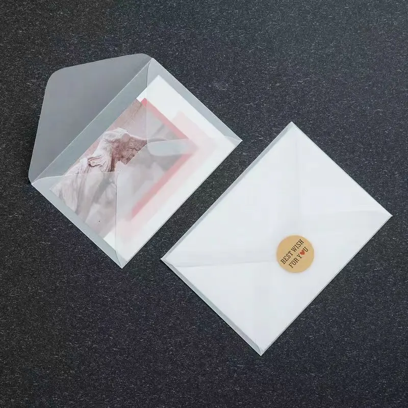 10pcs/lot Semi-transparent Sulfuric Acid Paper Envelopes For DIY Postcard Card Storage Wedding Invitation Gift Packing