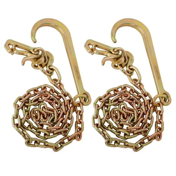 

Цепь буксировочная G70 с J-образным крюком, длиной 15 футов, с крюком RTJ и захватным крюком, 5/16 дюйма x 6 дюймов, грузоподъемность 4700 фунтов, для тяжелых условий транспортировки