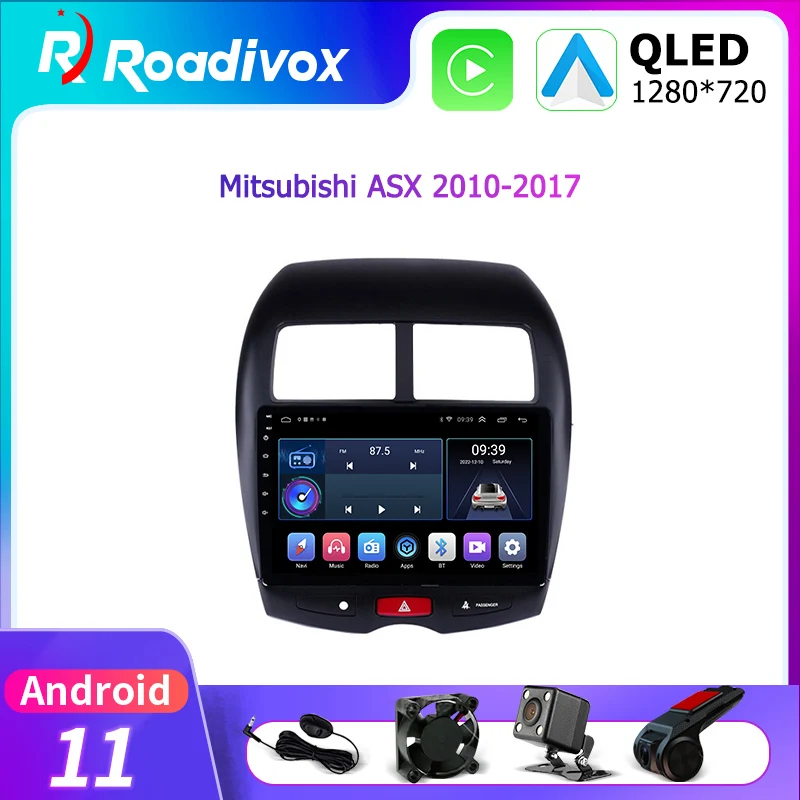 

10.1" Android 11.0 QLED Screen Car Radio For Mitsubishi ASX 2010-2017 Carplay GPS Navigation Multimedia Player Stereo Head Unit