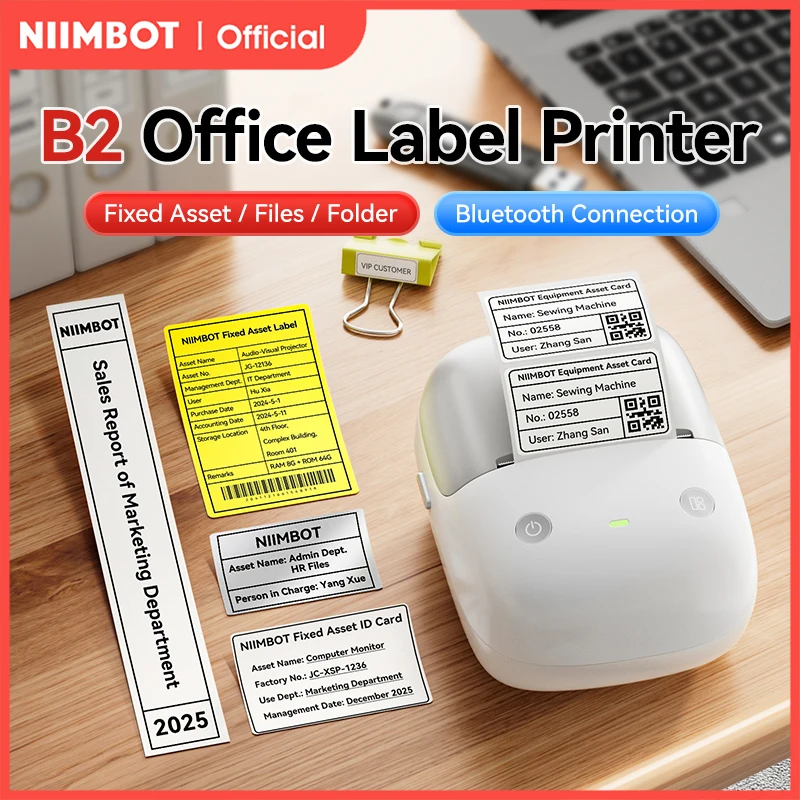 Commercial Document Printing - Niimbot Tragbarer Büro-Etikettendrucker Tintenloser Thermoetikettierer Dokumentenverwaltung