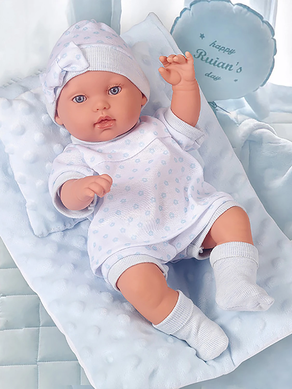 12 بوصة الانتهاء نابض بالحياة دمية إعادة الميلاد DQ10 ثلاثية الأبعاد رسمت الجلد عالية الجودة لينة الفينيل سيليكون دمية قابل للغسل واللباس