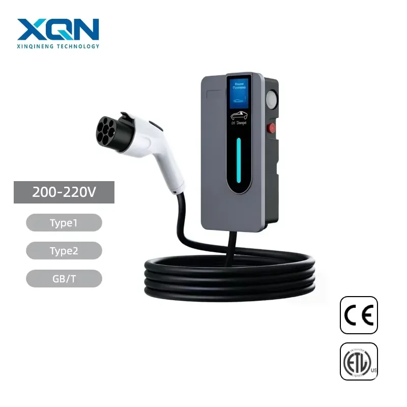 V2X V2G-enabled electric vehicle wall charger 7/11/22 kW Type1 Type2 AC EVSE SECC CE TUV for home and commercial applications