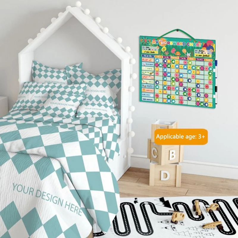 T84C-Kids مغناطيس عادات جيدة مخطط مكافأة الانضباط الذاتي الرسم البياني التعليمي لوحة تسجيل النمو المستخدمة على الحائط أو الثلاجة #1