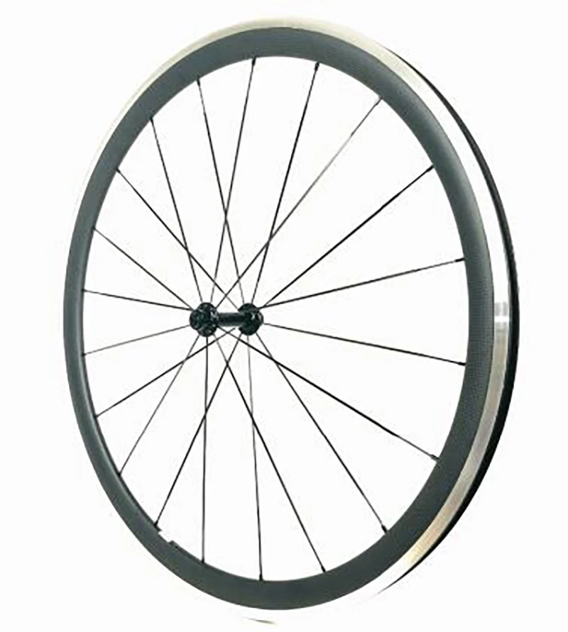 700C Carbon Clincher Road Bike Wheels 38/50/60mm Alloy Brake Surface Ceramic Hub Width 23mm Clincher Carbon Road Bike Wheelset