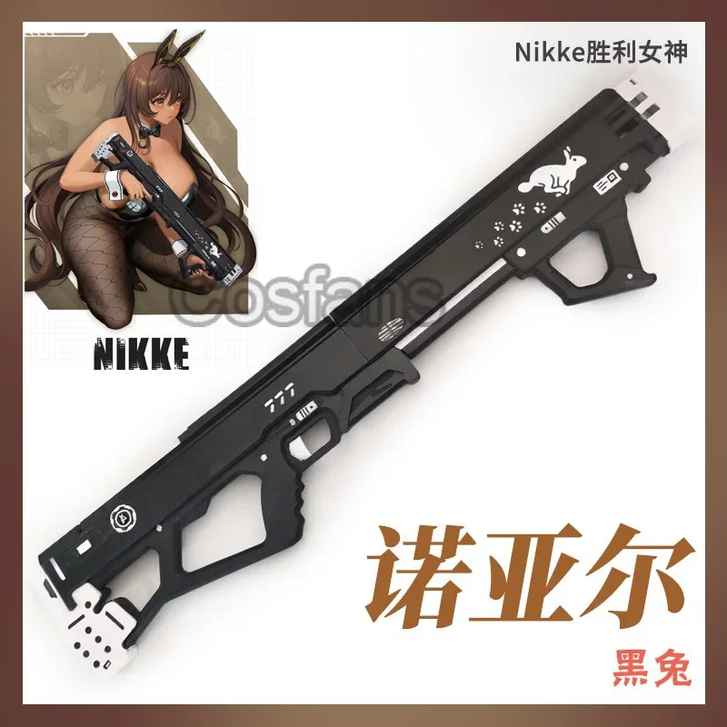 NIKKE: BLANC NOIR 무기 토끼 귀 머리띠, 코스프레 가발 소품, 할로윈 카니발