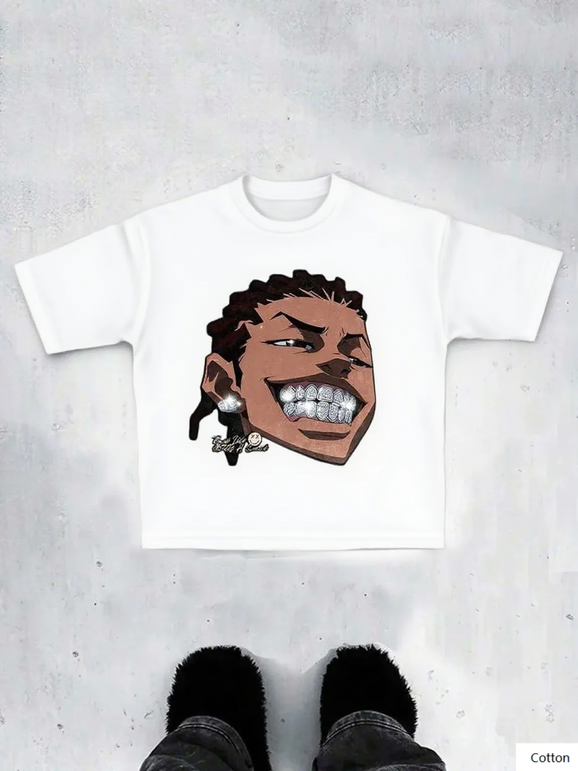 

Мужская хлопковая футболка с принтом и стильным мультяшным портретным дизайном, идеально подходящая для тех, кто любит, модная и уникальная уличная одежда