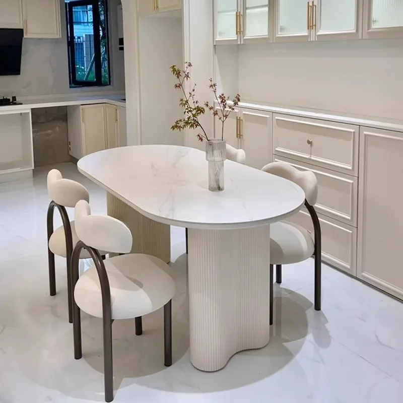 # # Small Space Dining Table Set White Decorations Modern Dinette Dining Table Kitchen Luxury Nordic Mesa De Jantar Furniture Ho