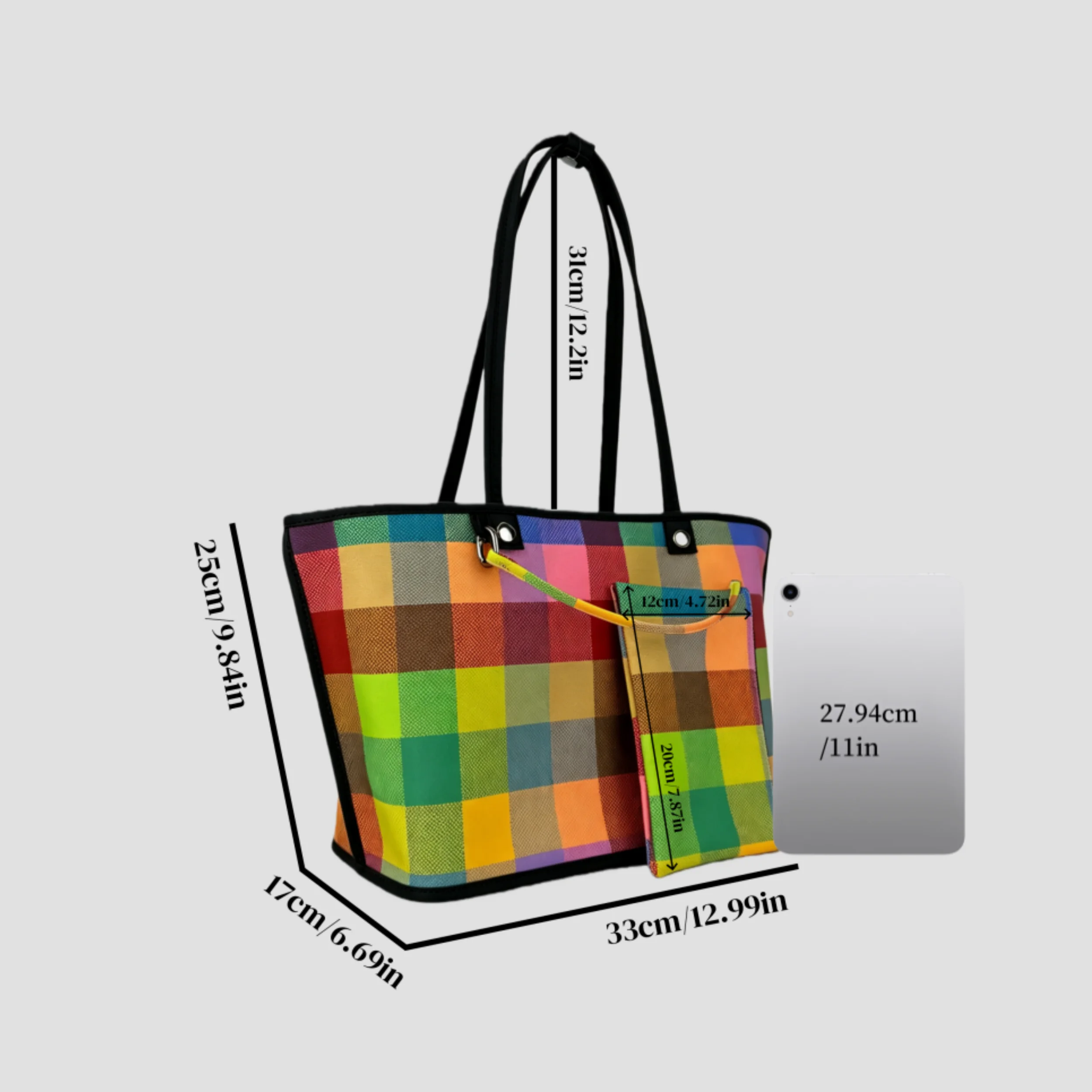 Medium Nylon Reversible Tote Bag for Women, Large Capacity Laptop Bag, Fashionable Top Handle Shoulder Handbag
