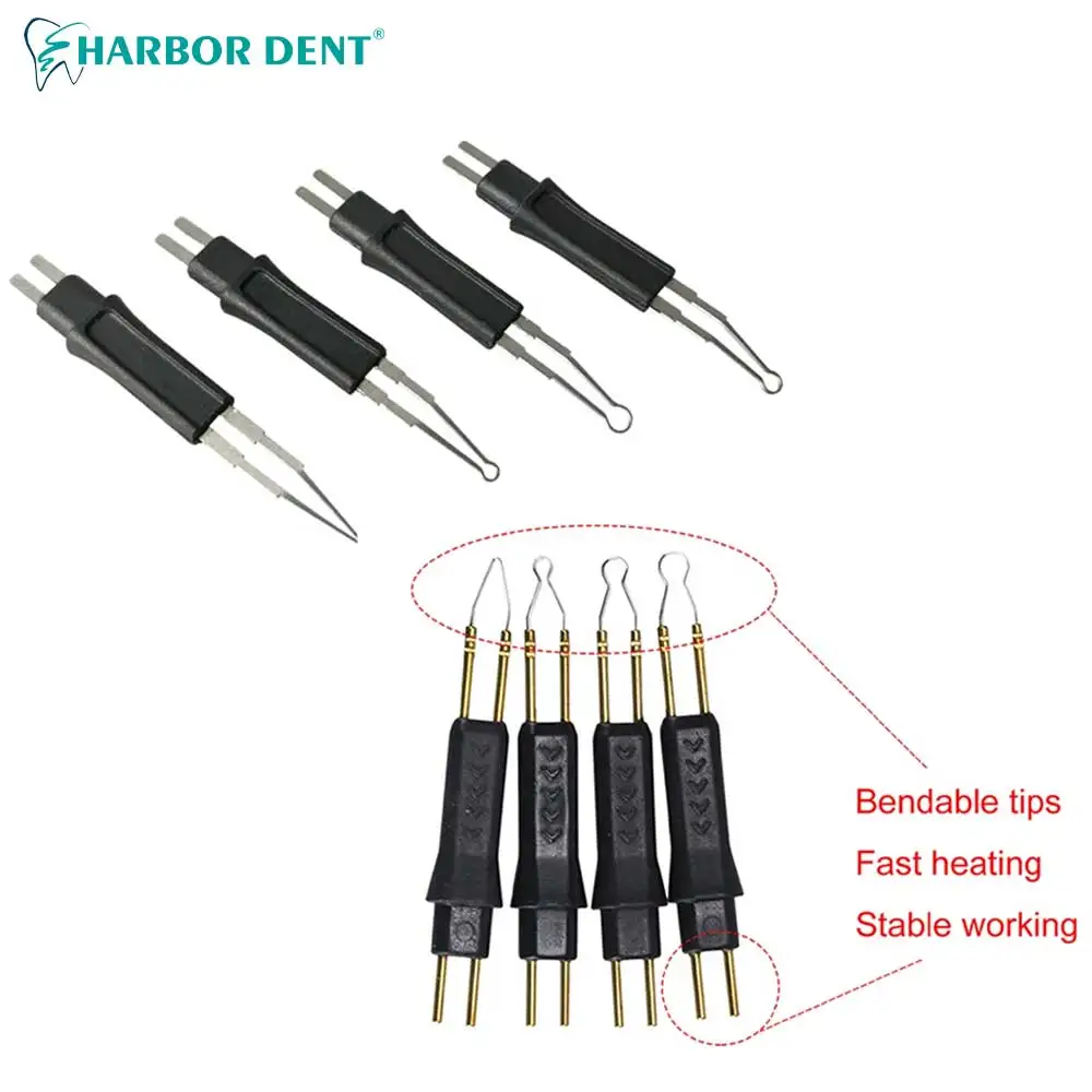

4 pcs/pack Dental Heated Gutta Cutter Tips For Gutta Percha Point Heating Cutter Tooth Gum