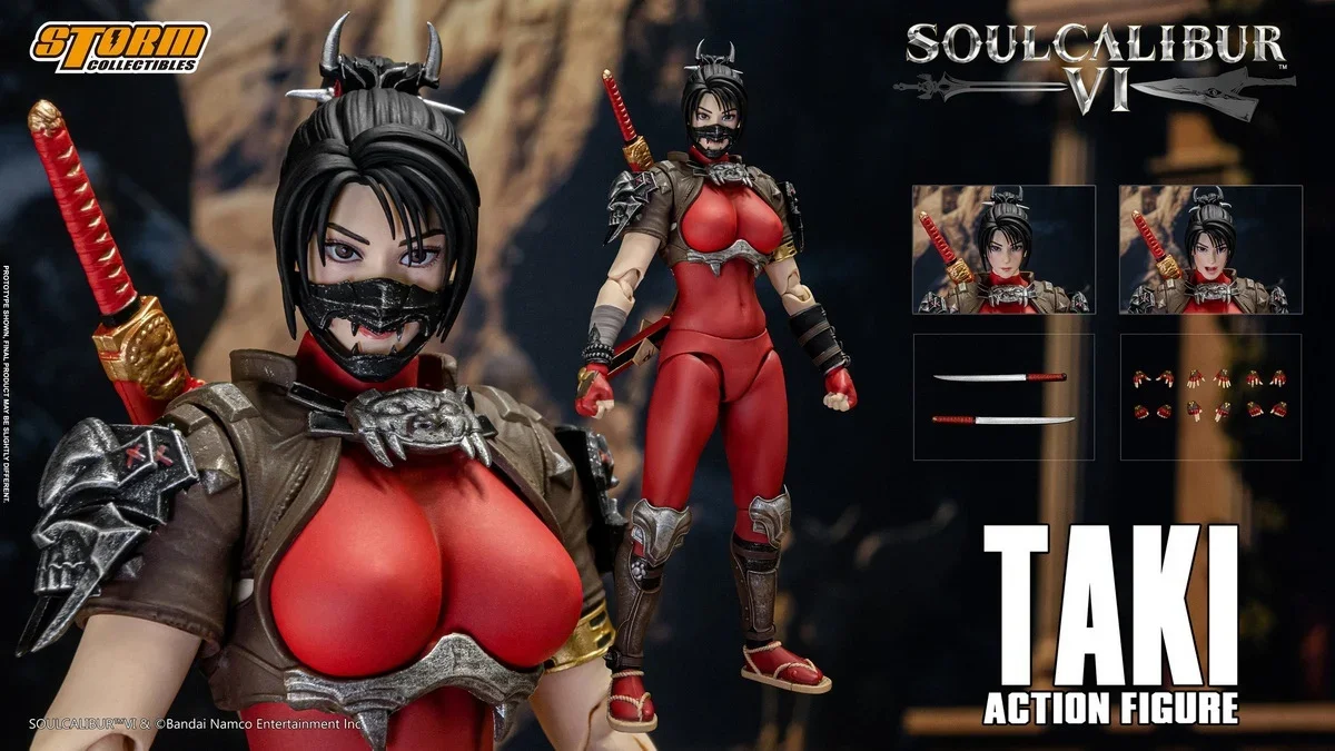 In Stock Storm Toys 1/12 Bnsc02 Female Soldier Soulcalibur Japan Ninja TAKI Soul Calibur Full Set Movable Doll Action Figure Toy