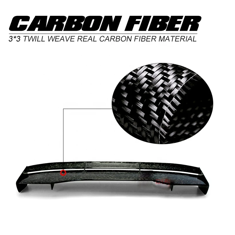 Hot Selling VTX5 Style Double Deck Forged Carbon Fiber GT Rear Spoiler Fit For Honda Civic FK7 FK8 Car Exterior Mod Accessories 4