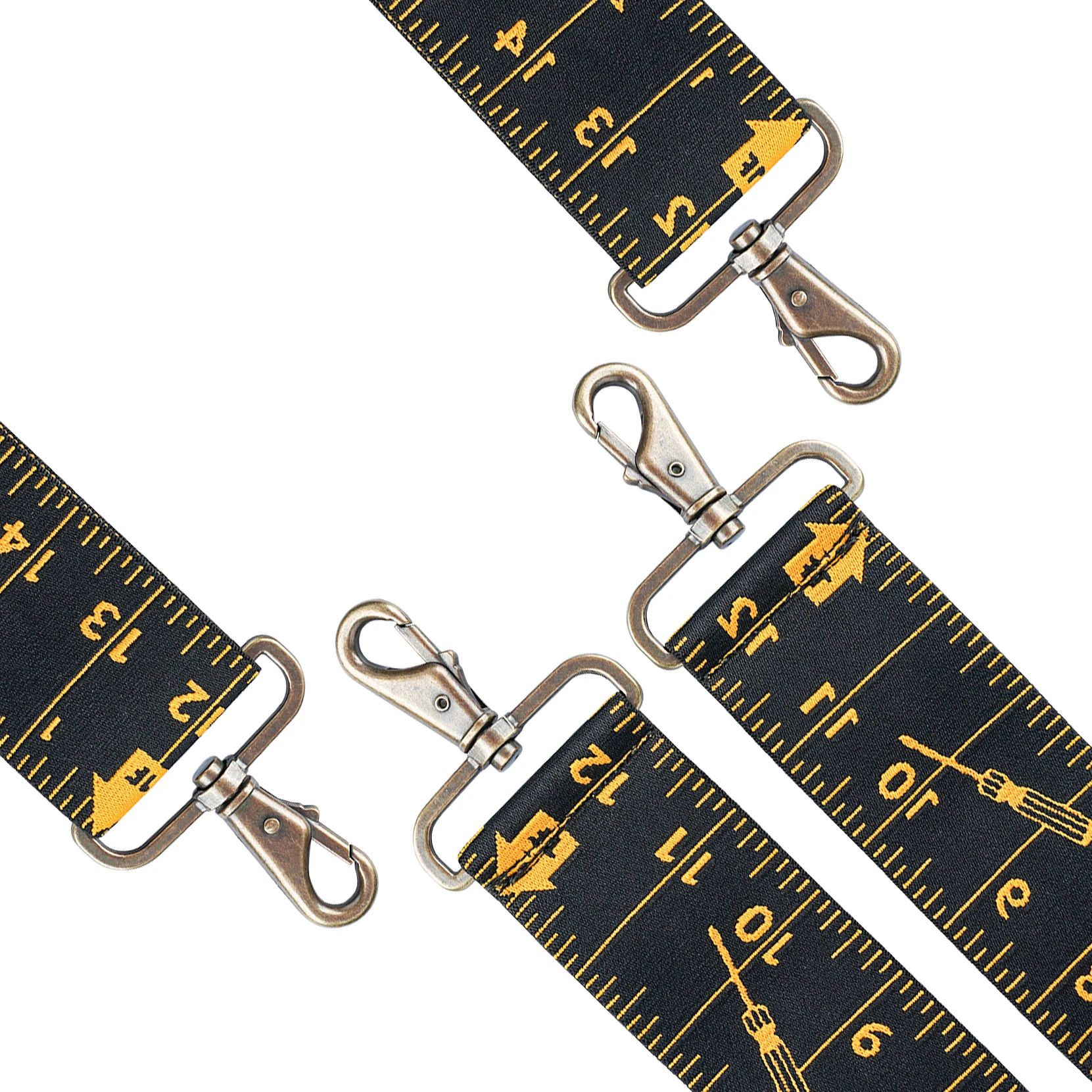 KUNN Mens Suspenders with Bronze Hooks Elastic 2 Inch Wide Heavy Duty Work Suspender Adjustable Braces