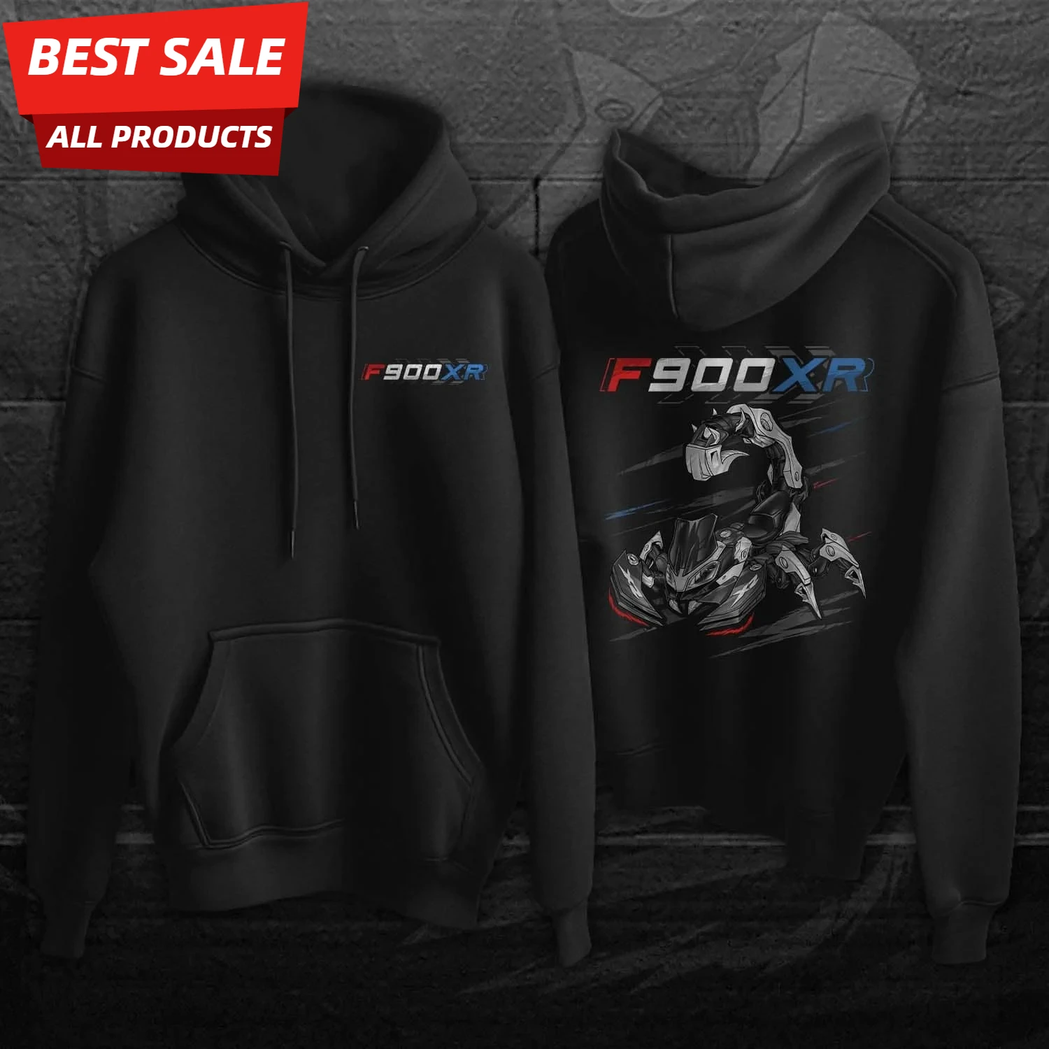 

Ретро немецкий F900XR мотоциклетный пуловер в стиле скорпиона с капюшоном, новый удобный повседневный мужской свитшот из 100% хлопка, уличная одежда
