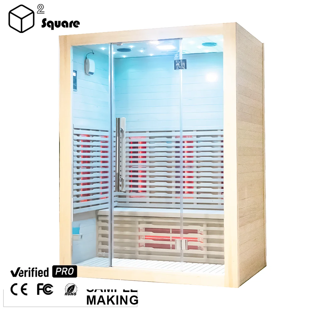 

Modern Red Cedar Barrel Rejuvenation Insulated Panels Dual Control Sauna Steam Room for RV Campground Travelers
