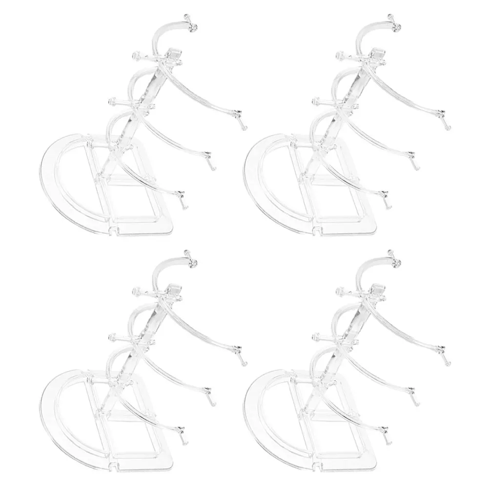 

Transparent 3-Layer Eyeglass Holder Stand Detachable Plastic Display Rack for Sunglasses Organizer