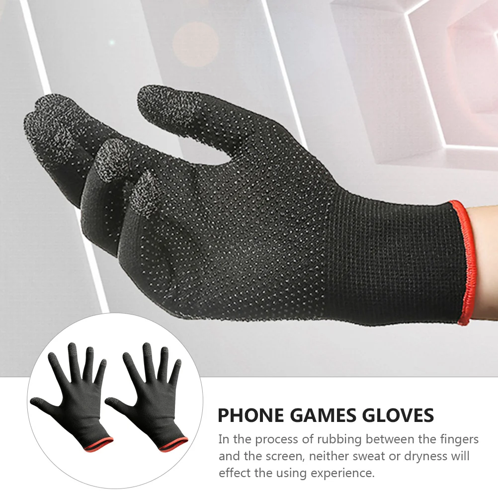 

2Pcs Touchscreen Game Gloves Silver Fiber Anti Sweat Elastic Fit for Phone Games Fitness Climbing Winter Cozy Gloves